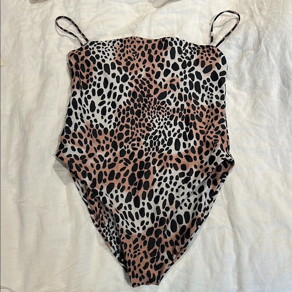 Leopard Print One-Piece Swimsuit